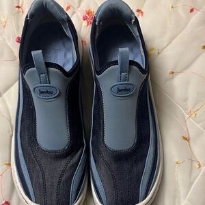 Jambu women Dark and Light Blue Slip-On Sneakers